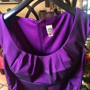 Sangria Purple Cocktail Dress Knee Length
